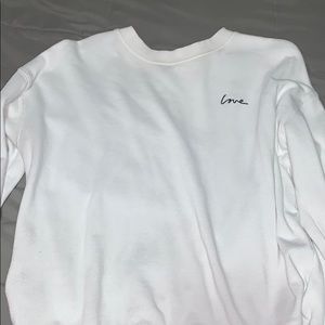 White long sleeve top